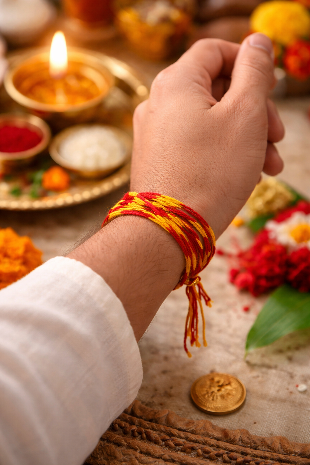 ShubhPoojan Premium Kalawa (Pack of 12) – Sacred Mauli Thread