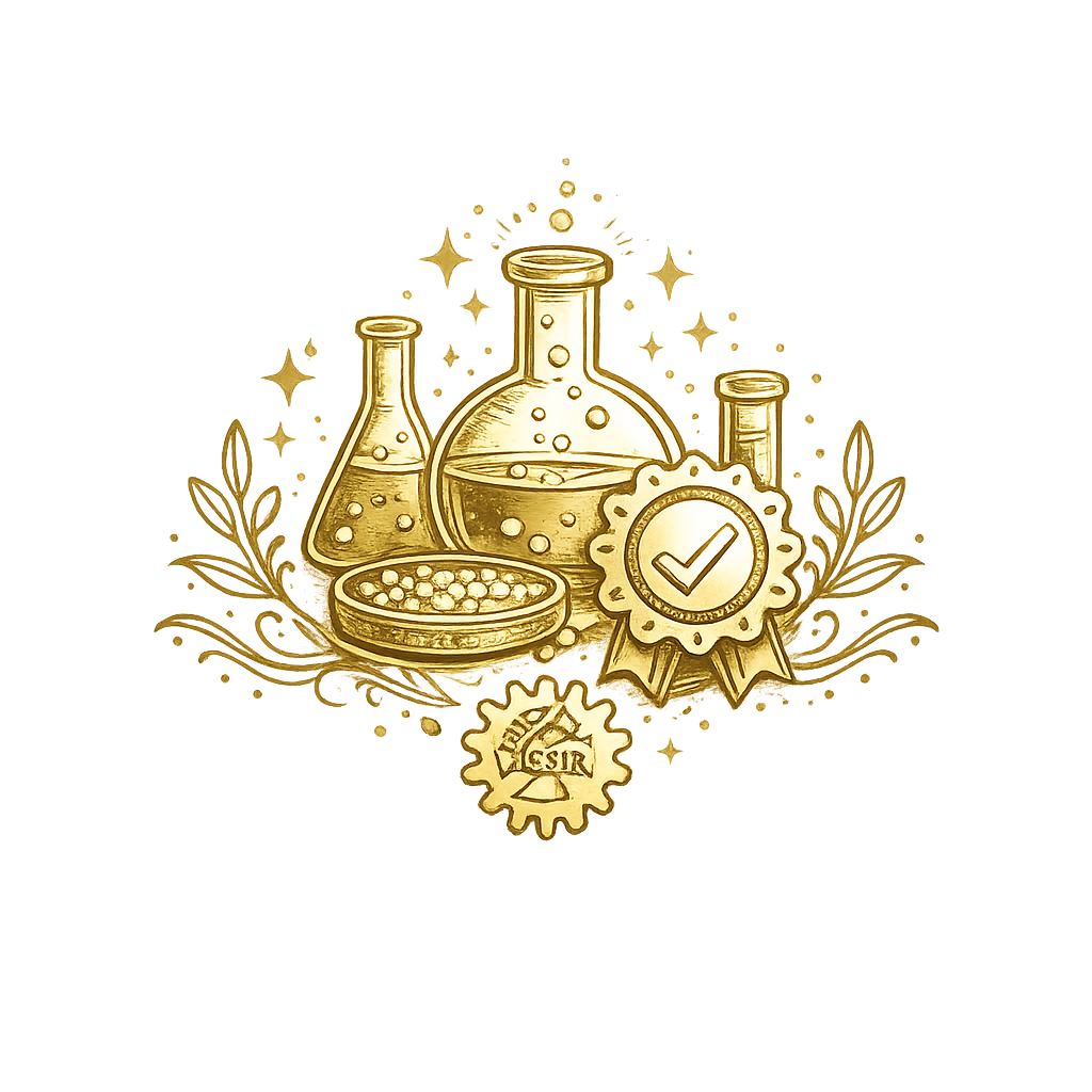 Lab tested certification icon representing verified purity and quality